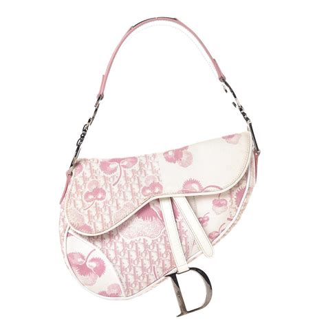 dior saddle bag pink floral